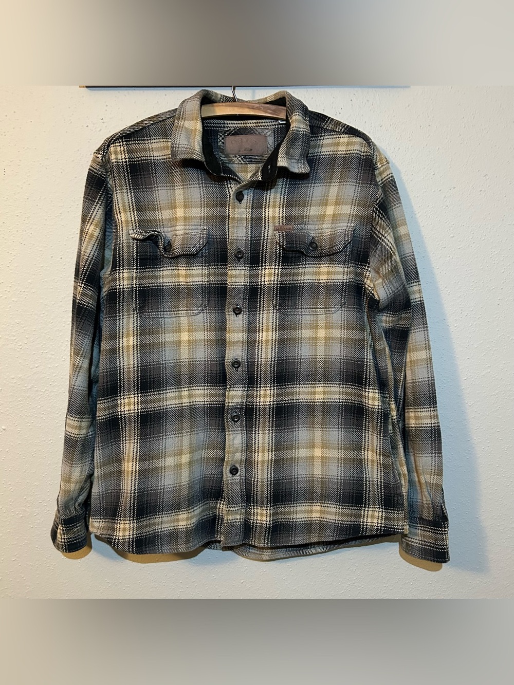 Orvis Men's 100% Cotton Plaid Flannel Button Down Shirt US Size M